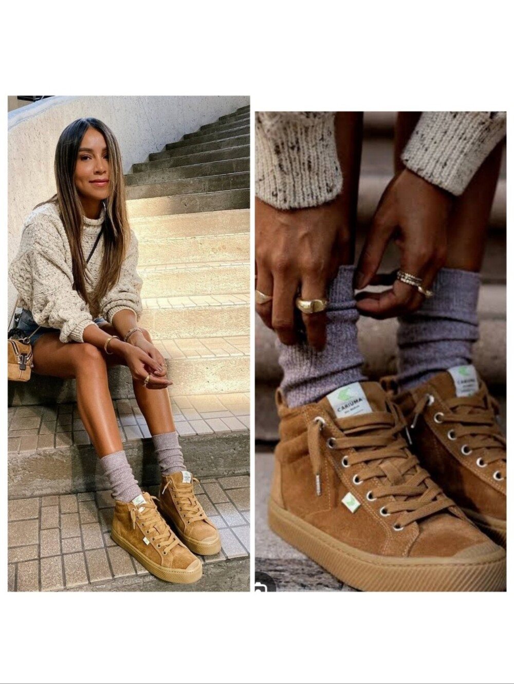 Cariuma OCA Therma High Top Suede Sneaker Size 8.5 Skater Streetwear Grunge